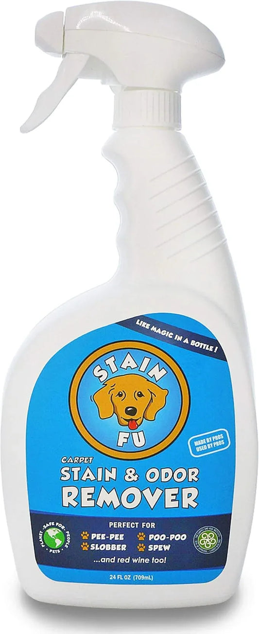 Pro Strength Carpet Odor & Stain Remover Works Like Magic in a Bottle on Tough Urine Feces Vomit and Even red Wine Too! 24 fl.oz - NeatNest