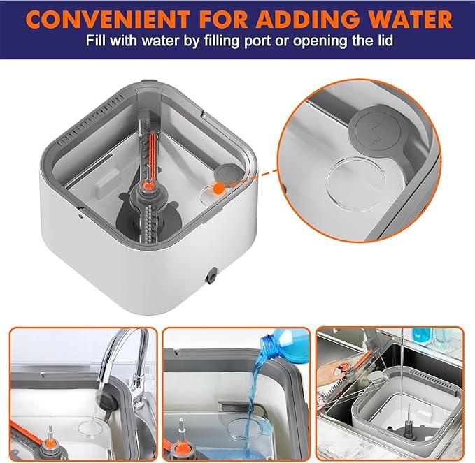 Upgraded Self-Standing Spin Mop and Bucket System, Detachable Inner Mop Bucket That Separates Dirty Water & 90° Foldable Head, Triple-Scrubbing System, for Hardwood Floors - White with 2 Pads - NeatNest