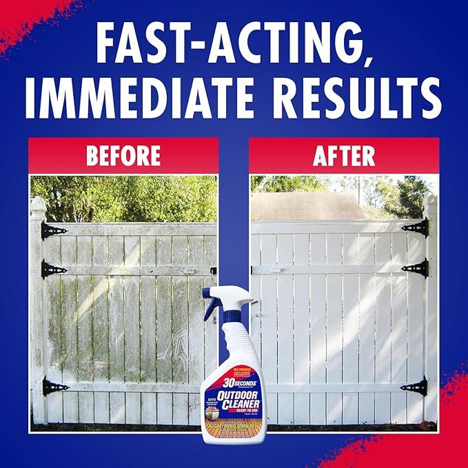 30 SECONDS Outdoor Mold & Mildew Stain Remover Spray | Ready To Use | 32 fl. oz. | 2 Pack - NeatNest