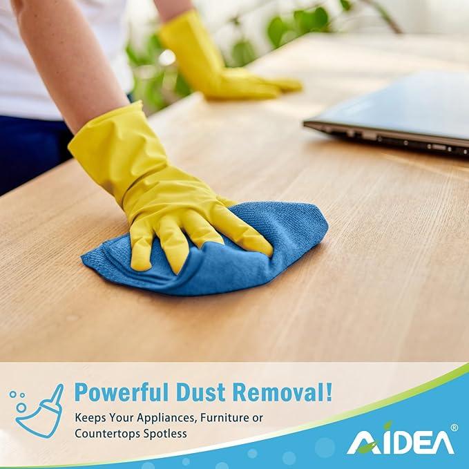 AIDEA Microfiber Cleaning Cloth, 200PK, Absorbent Shop Rags, Microfiber Towels for Cars, Kitchen Towels, Dusting Cloth for Home, Window, Cleaning Supplies, 12"×12" - NeatNest