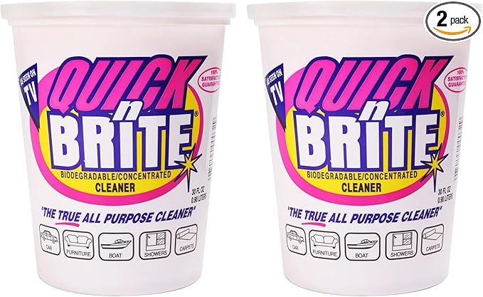 Quick 'n Brite All Purpose Cleaning Paste – Miracle Cleaner for Tough Stains | Eco-Friendly, Non-Toxic, Pet-Safe | Multi-Surface Stain Remover | Made in USA, 32oz (Pack of 2) - NeatNest