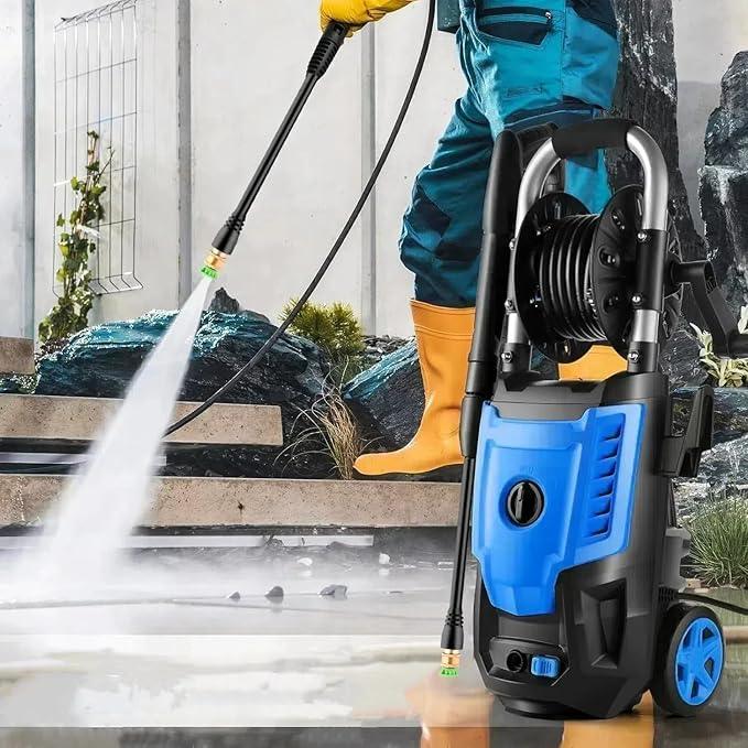 Pressure Cleaner High Power Cleaner with 4 Spray Tips and Soap Bottle for Fence, Patio, Light Blue - NeatNest