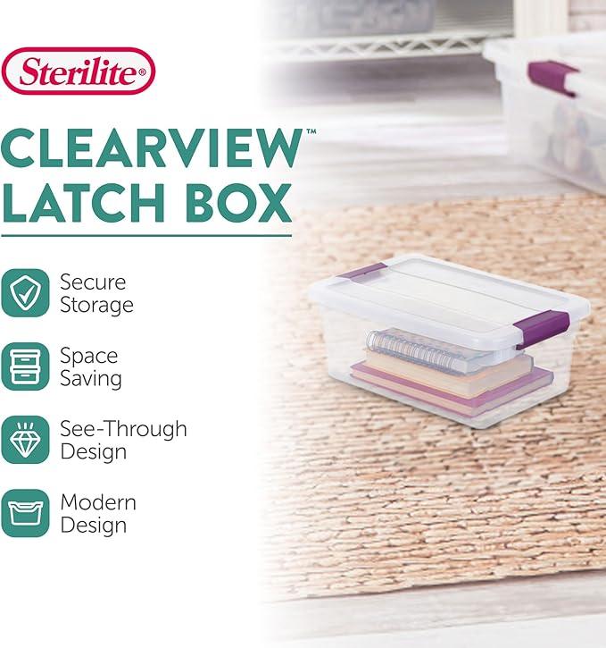 Sterilite 36-Pack ClearView Latch Box, Stackable Storage Organizer Bins for Home, 6 Quart - NeatNest