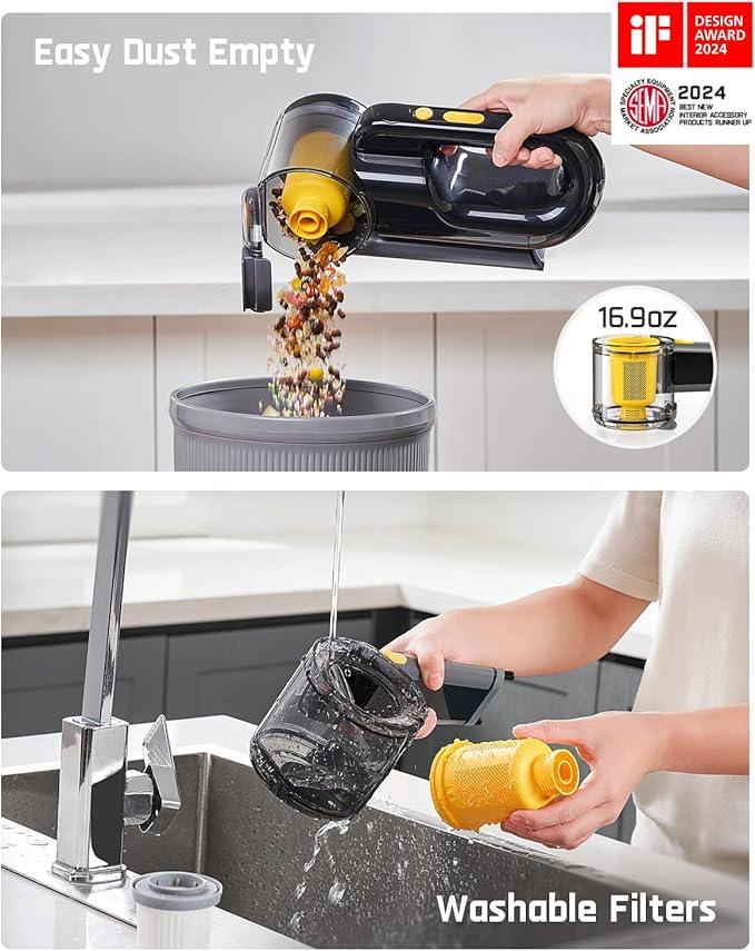 Fanttik Fold V10 APEX Pivot Cordless Car Vacuum, 17000Pa Handheld Vacuum Suction Power, Smart LED Display, Portable for Car Home Pet (Deluxe with Flexible Hose&Pet Brush) - NeatNest