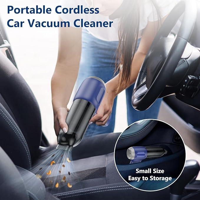 Fanisic Car Vacuum Handheld Vacuum Cleaner/Air Duster, 15000PA Strong Suction with Brushless Motor, Rechargeable Dust Buster/Hand Pump Low Noise for Car Detailing Home Office Cleaning - NeatNest