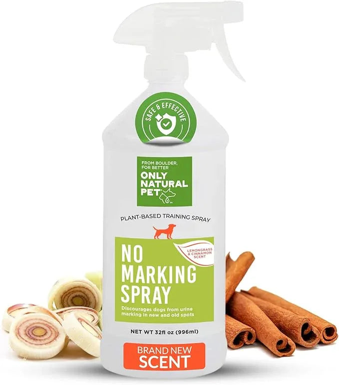 ONLY NATURAL PET No Marking Deterrent Spray for Dogs – Indoor Outdoor Urine Prevention - Stain & Odor Eliminator - Potty Pet Training Aid to Deter Peeing or Marking Carpet or Furniture – 32 Fl Oz - NeatNest