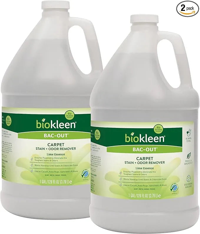Biokleen Bac-Out Carpet Stain Remover Enzymatic, Destroys Stains & Odors Safely, for Pet Urine, Laundry, Diapers, Wine, Carpets, More, Eco-Friendly, Plant-Based - NeatNest