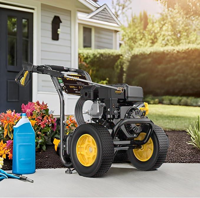 BLUBERY 3600 PSI Gas Pressure Washer, 2.7 GPM Heavy Duty High Power Washer, 30Ft Pressure Hose&Soap Tank,5 Pressure Nozzles,Black - NeatNest