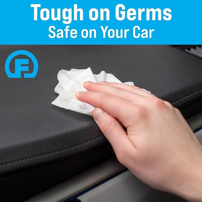 Fortress Car Interior Wipes (25 ct, Pack of 16) for Car Interior Cleaning, Dashboard, Seats, Detailing, and Steering Wheel [Travel Size] Skin-Safe Car Interior Cleaner Supplies - NeatNest
