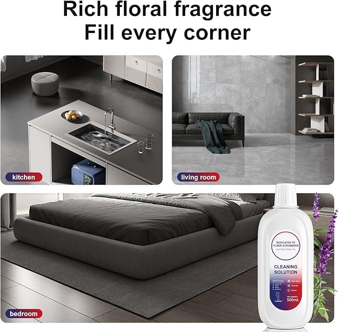 Floor Cleaning Solution Compatible With Tineco, Deep Cleans for Multiple Hard Floors, Suitable With All Robot Vacuums with Mopping and Cordless Wet/Dry Vacuum Mop Cleaner (Lavender 1 Bottle) - NeatNest