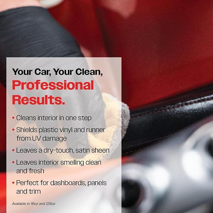 Malco Clean & Shine Interior Car Cleaner and Dressing – Restore Leather, Plastic and Vinyl Surfaces in Your Vehicle/Clean, Condition and Protect in 1 Simple Step / 1 Gallon (125901) - NeatNest
