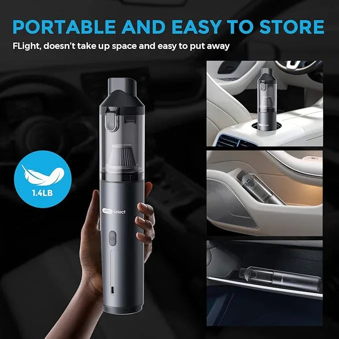 EV1396 Cordless Handheld Vacuum Cleaner - 100W 16000Pa Powerful Suction, 14-24min Runtime, Multi-Nozzles & Floor Brush for Home, Car & Narrow Spaces - NeatNest