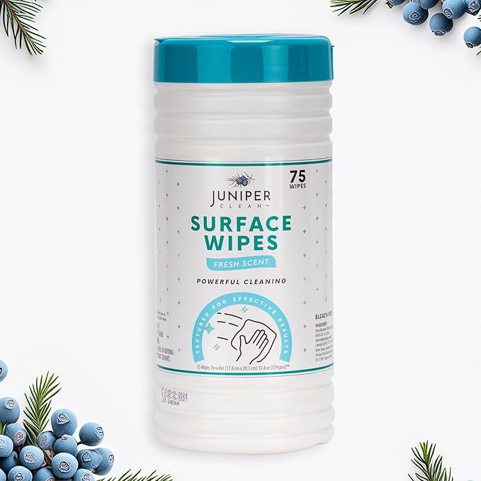 4 Pack Surface Cleaning Wipes Bleach Free, All-Purpose Cleaner for Bathroom, Kitchen, Office, 300 Count Canister, 7.5" x 7" Sheet, Fresh Scent, Lint Free & Durable - NeatNest