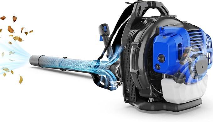 WILD BADGER POWER Leaf Blower Backpack, 53cc Gas Powered Strong Air Flow 559CFM 174MPH, Light Weight 19.6lbs, Ideal for Leaf, Sand, Gravel, Snow, Yard and Driveway - NeatNest