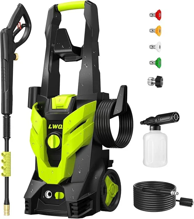 Pressure Washer, Power Washer with 4 Quick Connect Nozzles, High Pressure Cleaning Machine with Foam Cannon for Cars/Fences/Driveways/Patios/Home Cleaning - NeatNest
