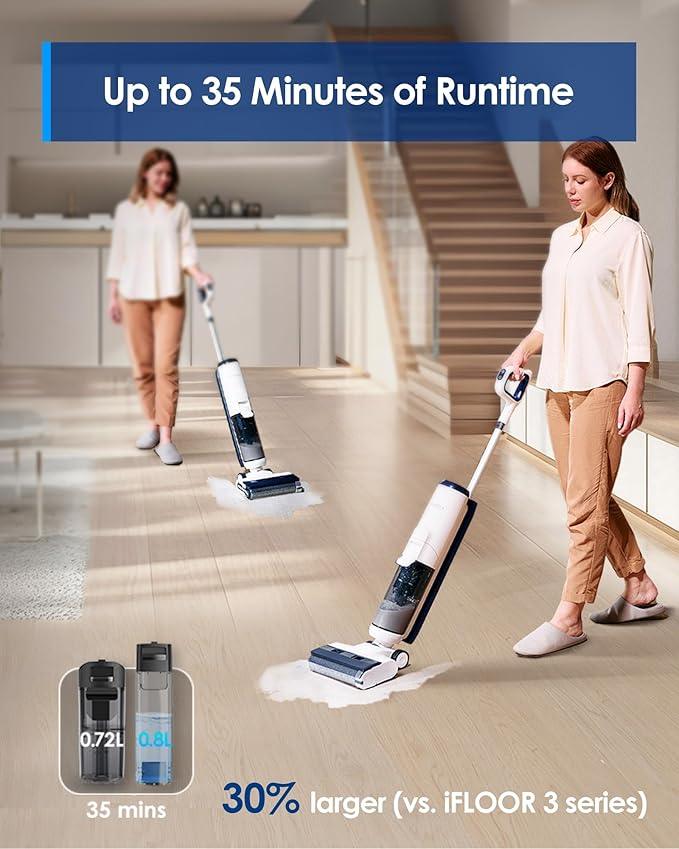 Tineco iFLOOR 5 Breeze Complete Wet Dry Vacuum Cordless Floor Washer, One-Step Cleaning for Hard Floors, Edge Clean, Auto Self-Cleaning, Lightweight & Cordless Design - NeatNest