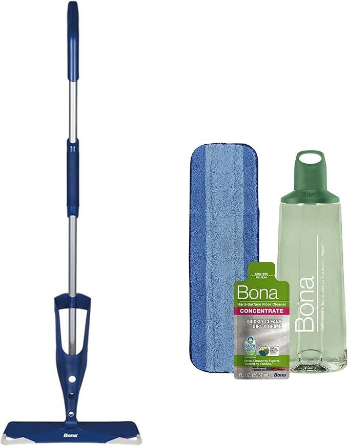 Bona Multi-Surface Floor Premium Spray Mop - Includes Multi-Surface Floor Cleaner Concentrate and Machine Washable Microfiber Cleaning Pad - For Stone, Tile, Laminate and Vinyl LVT/LVP Floors - NeatNest