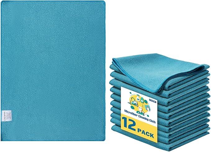 Microfiber Cleaning Cloths for House;Reusable Cleaning Towels Rags for Kitchen;Washable Lint Free,Streak Free,Non-Abrasive,Pack of 12;16"x12" - NeatNest