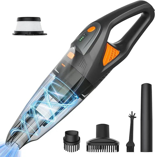 GHUSTAR Handheld Vacuum Cordless - 25000PA Strong Suction Hand Held Car Vacuum Cleaner Portable with Multi-Nozzles - Lightweight Dust Busters Rechargeable for Home Car Office Pets 2 Levels - NeatNest
