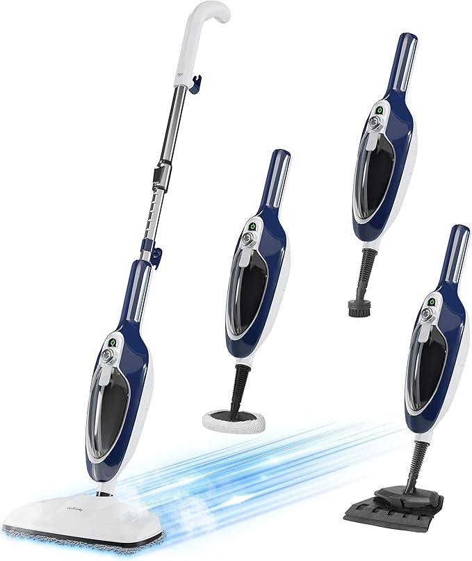 Steam Mop - 10-in-1 Floor Steamer Detachable MultiPurpose Handheld Steam Cleaner for Hardwood/Tile/Laminate All Floors Carpet Cleaning with 11 Accessories for Whole Home Use(Blue). - NeatNest