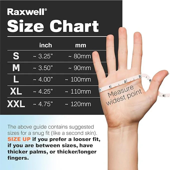 Raxwell Orange Nitrile Gloves 8.5 Mil - Powder-Free Puncture-Resistant Protection - Diamond-Texture Work Gloves with Grip - NeatNest
