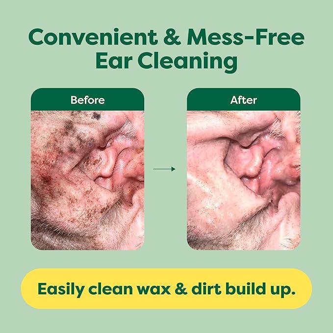 Earth Rated Vet-Developed Pet Ear Wipes, Hypoallergenic Cleaner for Dogs & Cats Ears to Remove Dirt and Wax Build Up, Wild Oat Scent, 70 Count - NeatNest