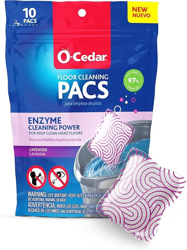 O-Cedar EasyWring RinseClean Microfiber Spin Mop & Bucket Floor Cleaning System with Citrus and Lavender Pacs (Variety Pack) - NeatNest
