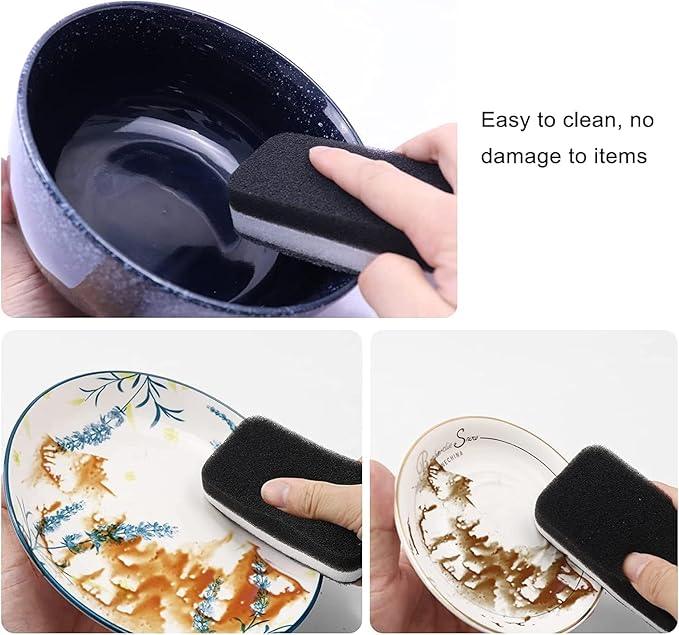 Kitchen Dishwashing Sponge Individually Wrapped Sponges, Bulk Non Scratch Scouring Pad Odor Free Dish Sponges for Washing Dishes Wipes for Household Cleaning Dishes Travel Apartments(Black-1000 Pack) - NeatNest
