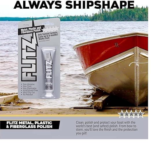 Flitz Multi-Purpose Metal Polish Paste - 1.76oz Tube of USA-Made Chrome Polish - Works on Stainless Steel, Aluminum, Plastic, Jewelry and Cars - Non-Abrasive Cleaner & Rust Remover (80 Pack) - NeatNest