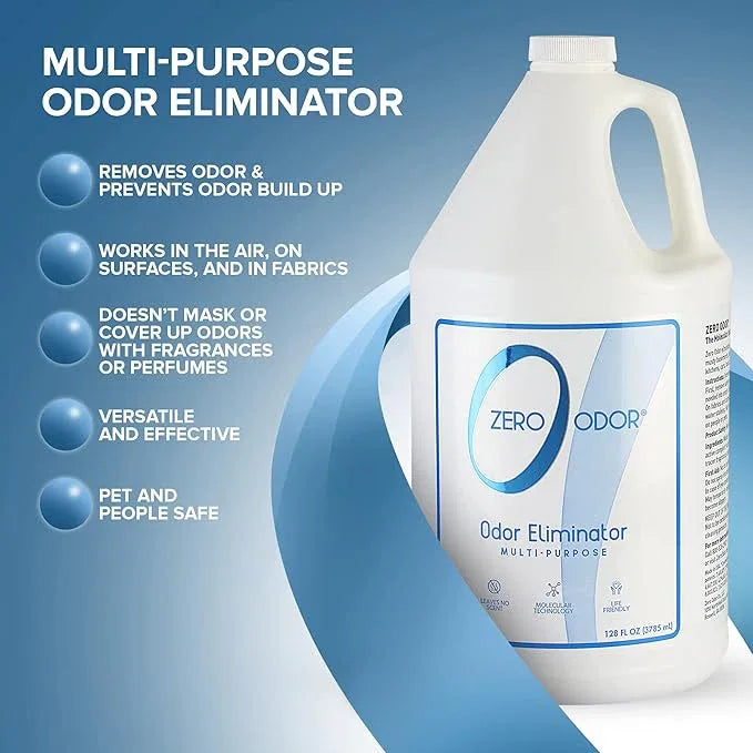 Zero Odor - Multi-Purpose Strong Odor Eliminator for Home, Office, Car, Bathroom, Hotel, Room Deodorizer, and Odor Neutralizer, 128oz Refill - NeatNest