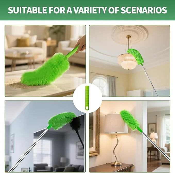 dusters for Cleaning extendable Long Handle，Webster Cobweb Duster with Extension Pole，Spider Web Remover Brush with Pole，Outdoor Web Cleaner Outside for use on Ceilings, cabinets, Walls, Light - NeatNest