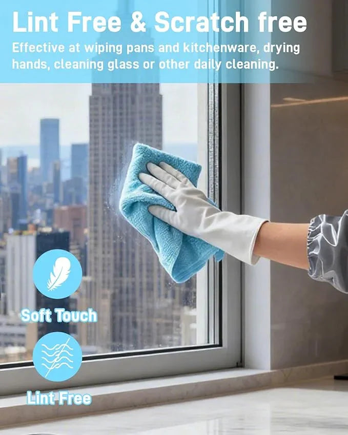 150 Pack Microfiber Cleaning Cloth Roll, XINDELL 12"x12" Tear-Off Lint-Free Towels for Car Detailing, Auto Window & Interior Cleaning Cloths – Ultra Absorbent, Scratch-Free, Blue - NeatNest