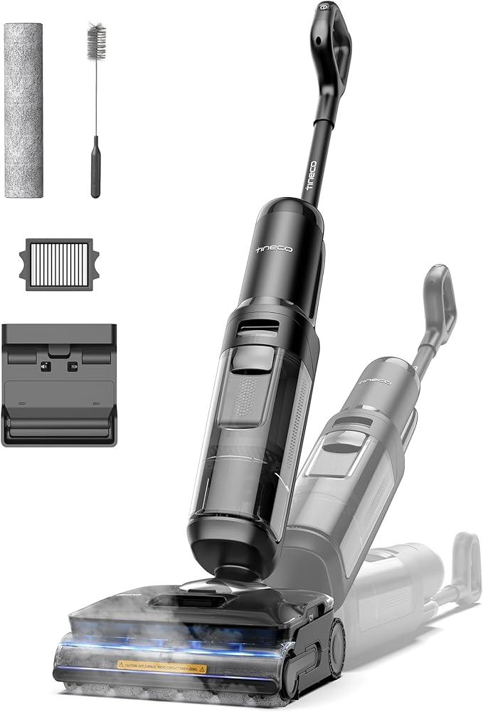 Tineco Floor One S7 Stretch Steam Cordless Wet Dry Vacuum Steam Mop All-in-One, 320℉ HyperSteam, 180° Lay-Flat, Anti-Tangle Design, FlashDry Self-Cleaning, Up to 75 Min Runtime - NeatNest