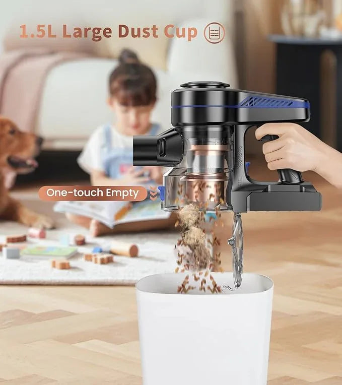 NADALY Cordless Vacuum Cleaner, Powerful Stick Vacuum with 45min Runtime, Anti-Tangle Vacuum Cleaners for Home, 1.5L Dust Cup, Rechargeable Wireless Vacuum for Hardwood Floor Carpet Pet Hair - NeatNest