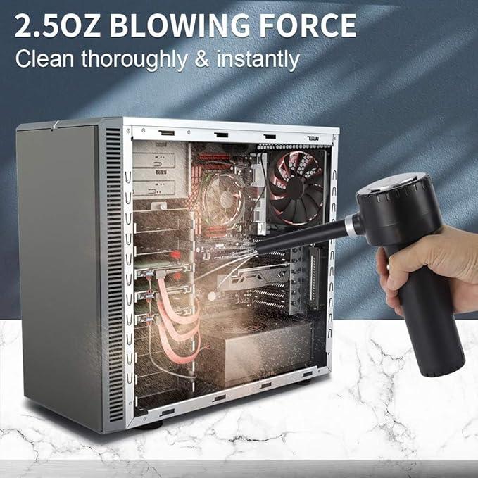 Electric Air Duster, Compressed Air Duster, Portable 45000 RPM Cordless Dust Blower, 6000mAh Battery Air Can Duster, Powerful Computer Keyboard Cleaning Air Spray - NeatNest