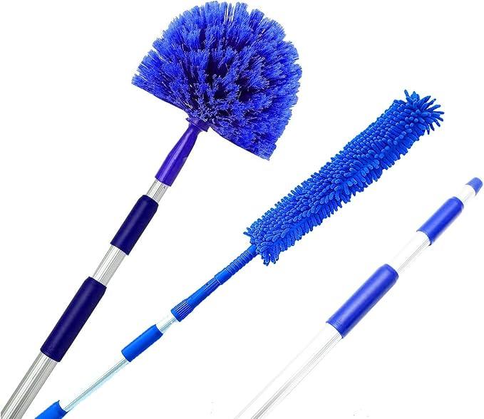 Cobweb Duster, Extendable Reach 20 feet + Spider Web Brush with Pole - NeatNest