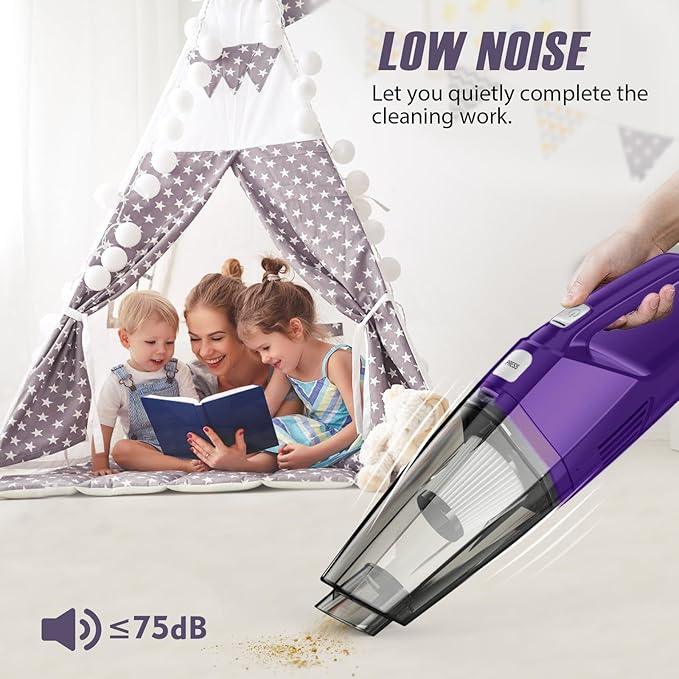 Handheld Vacuum Cordless — 3-in-1 Hand Held Vacuum Rechargeable with 8000Pa Powerful Suction, 1.7 Lbs Lightweight Handheld Vac, 30-Mins Quick Dust Removal for Car, Kitchen & Home - NeatNest