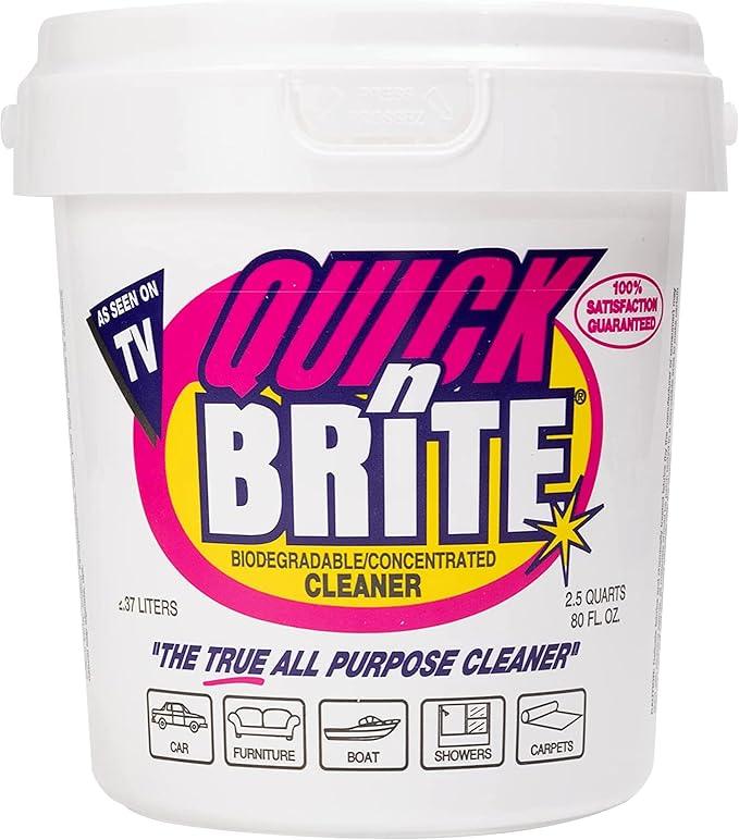 Quick 'n Brite All Purpose Cleaning Paste – Miracle Cleaner for Tough Stains, Biodegradable, Non-Toxic, Pet-Safe, Multi-Surface Stain Remover, Made in USA, 80 Oz - NeatNest