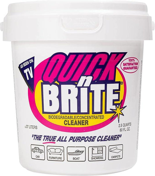 Quick 'n Brite All Purpose Cleaning Paste – Miracle Cleaner for Tough Stains, Biodegradable, Non-Toxic, Pet-Safe, Multi-Surface Stain Remover, Made in USA, 80 Oz - NeatNest