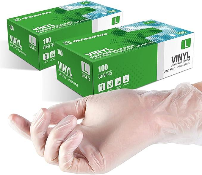 Clear Vinyl Food Safe Disposable Gloves Latex Free Powder Free for Food Prep Handling Cooking Cleaning - NeatNest