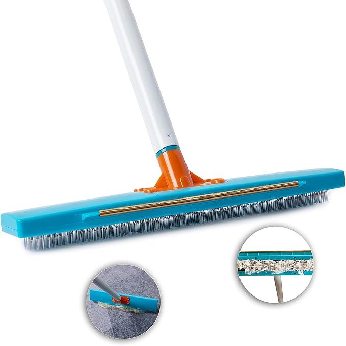 JollLax Carpet Rake-Carpet Hair Removal Tool-Carpet Rake to Fluff Carpet-Carpet Scraper Brush Rug Comb Pet Cat Fur Dog Hair Remover for Couch Furniture Carpet Broom - NeatNest