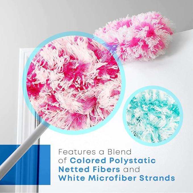 Fuller Brush Fuzzy Fan Duster – Dust & Clean Ceiling Fans, Walls, Woodwork – Polystatic & Microfiber Grabs & Holds Dust, Lint, Cobwebs & Dirt - Fan Duster Head Only (Teal) - NeatNest