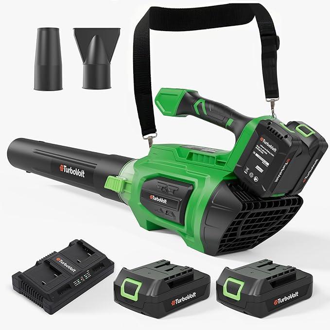 40V Leaf Blower Cordless, 620CFM Brushless Electric Leaf Blower Cordless with 2×5.0Ah Batteries and Charger, Battery Powered Leaf Blowers 4-Variable Speed & Turbo Mode Blowers for Lawn Care, Yard - NeatNest
