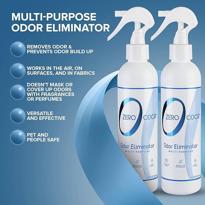 Zero Odor - Multi-Purpose Strong Odor Eliminator for Home, Office, Car, Bathroom, Hotel, Room Deodorizer, and Odor Neutralizer, 8oz Two Pack - NeatNest