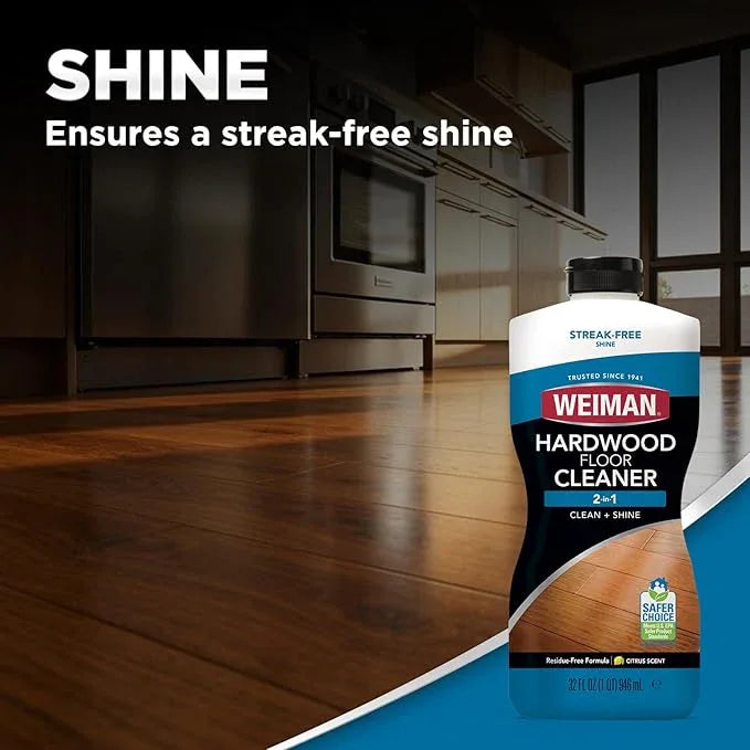 Weiman Hardwood Floor Cleaner Gallon and Refillable Squeeze Bottle - Finished Wood Surfaces - NeatNest