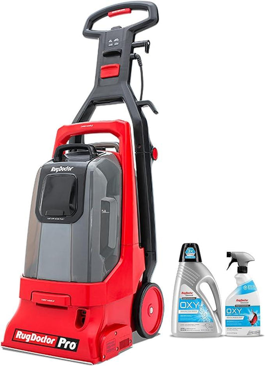 Rug Doctor Pro Deep Commercial Carpet Cleaning Machine, Oxy Bundle, Includes 48 oz. Oxy Cleaning Solution and 22 oz. Professional Oxy Spot & Pre-Treat Cleaner - NeatNest