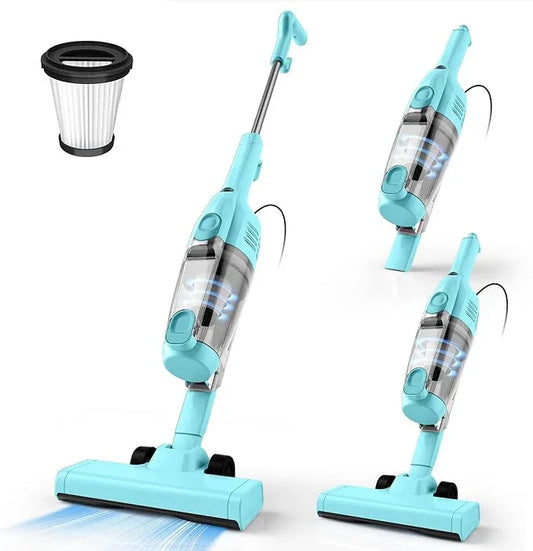 Vazone R6X Corded Stick Vacuum Cleaners for Home, 20Kpa Powerful Suction Stick Vacuum with 16Ft Cord, 2 in 1 Lightweight Vacuum Cleaner for Hardwood Floor Pet Hair (Green) - NeatNest