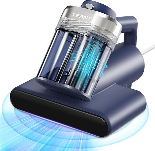 Mattress Vacuum Bed Vacuum Cleaner with 253.7nm UV-C Light, Hyper Helix Motor with 16kPa Strong Suction & 33000 RPM/Min Tapping, HEPA Filter, 149℉ Heat & Ultrasonic & Anion for Bed and Pet - NeatNest