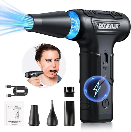 Compressed Air Duster, 220,000RPM Strong Compressed Air, Brushless Canned Air Duster for Computer with LED, 3 Speed Speed Mini Blower Air Blower for Car, Computer, Keyboard - NeatNest
