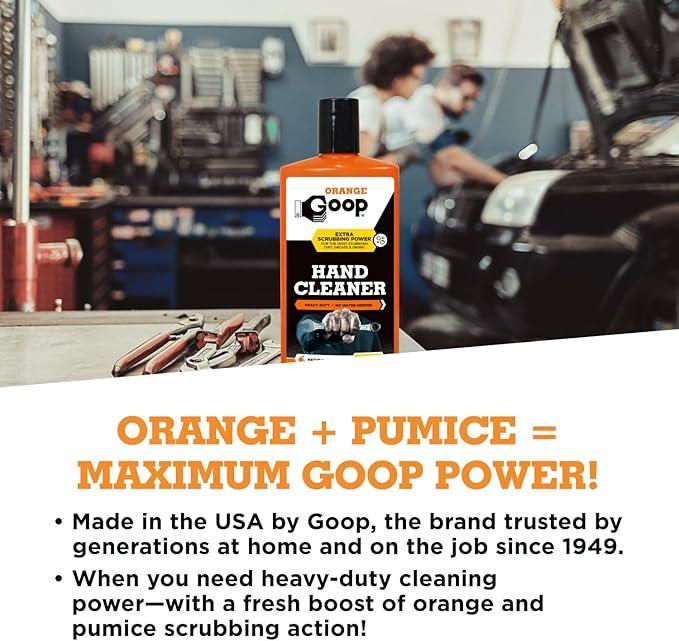 GOOP Orange Liquid with Pumice Multi-Purpose Waterless Hand Cleaner - 16 oz Flip-Top Bottle (Pack of 2) - NeatNest